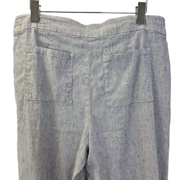 Chico's Linen Blend Striped Wide Leg Pants Size Chico's 1.5/Medium - Picture 5 of 6